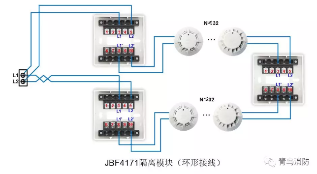 JBF4137隔離模塊環形接線接線圖